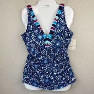 NWT 24th & Ocean Tankini Swim Top Size XL